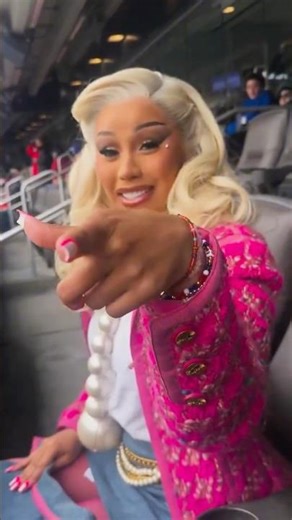 Cardi B and Stefon Diggs Moment at Patriots Game in Vintage Chanel #cardib #nfl #couplegoals