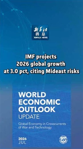 Xinhua News | IMF projects 2026 global growth at 3.0 pct, citing Mideast risks