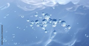 Adipic acid rotating molecular structure, 3d model of molecule, hexanedioic acid, looped video