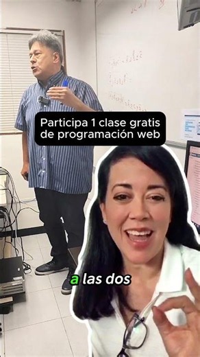 Participa a una clase gratis de programación web miércoles 2pm a 4pm