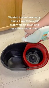 Seeing how many times it takes to mop with mr clean and get a clear water dump #moppingvideos #cleaningvideos #ocedarmop #cleantok #cleanhome #spinmop #springcleaning #cleaningmotivation #cleanwithme #mopwaterdump #dirtywaterdump #instaclean | Cleaning Motivation