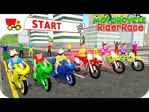 Bike Racing Games - Kids MotorBike Rider Race 3D - Gameplay Android free games