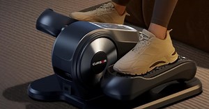 Work out while working with this under desk elliptical deal