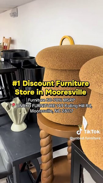 Come to UNBXD Furntiture! We’re the #1 discount furniture store in Mooresville! We have furniture for 30-70% off MSRP AND $50 rugs! Come see us this weekend! 📍 149 Rolling Hill Rd, Mooresville, NC 28117. Open 11-7 Saturday to Monday Mooresville • Lake Norman • Huntersville • Charlotte furniture #MooresvilleNC #LakeNorman #HuntersvilleNC #furniturestore