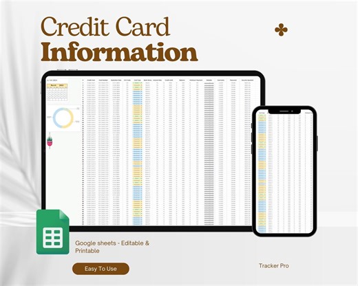 Credit Card Expense Tracker for Google Sheets & Excel, Credit Utilization Manager, Budget Tracking Spreadsheet, Digital Budget Planner - Etsy