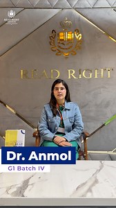 Dr. Anmol, a member of our G1 Batch V, has shared a heartfelt testimonial that underscores the dedication and excellence of the Read Right team. She expresses deep gratitude for the exceptional support that made her journey smooth and successful. Through the G1 session, Dr. Anmol effectively overcame examination fear, enhanced her writing speed, and improved memorization. She adhered to a disciplined, time-bound study schedule, focusing on topic-wise tests and mock exams. By diligently practicin