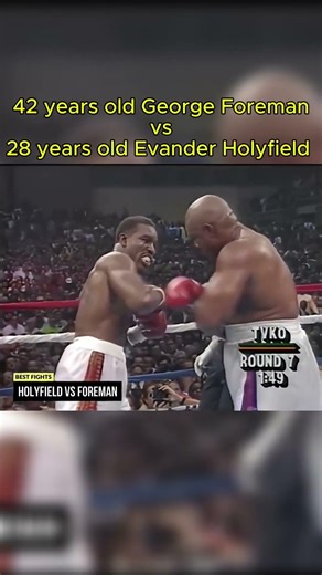 George Foreman still dominating at 42 years old😳 Boxing Highlights HD #boxing #shorts