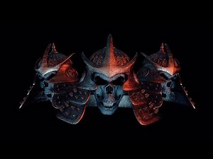 Samurai Helmet VJ Loop Motion Graphics