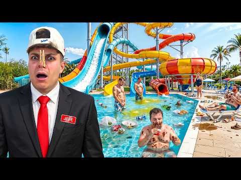 Una MANADA DE GUARROS se cuelan en mi parque acuático! WaterPark Simulator #6
