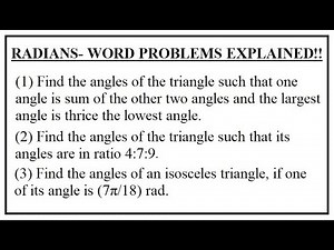 Radian- Word Problems Explained!! | 👩‍🎓👨‍🎓✍✍#trigonometry #radians #class11maths #maths #circle