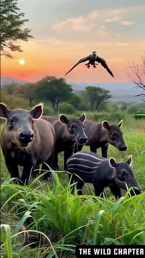 Dawn in the Jungle | Tapirs on Alert 🦅🌿