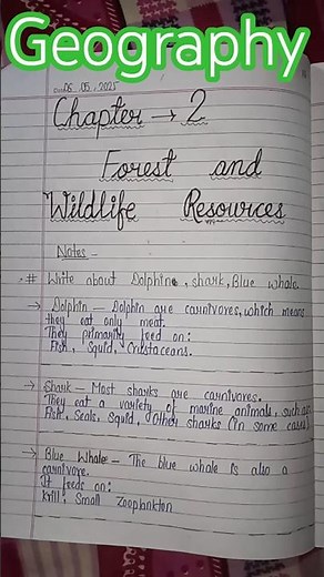 Ncert class 10 Geography Chapter 2 Forest and wildlife resources ka notes