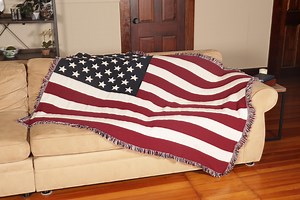 American Flag Woven Tapestry Throw Blanket, Large Soft Comforting, Artistic Textured Design 100% Cotton Made in USA 70x50 - Etsy