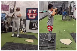 Jax working on that #Flow with @lattadoug at @the_ballyard Let’s gooo @geastey @dadgang.co | Justin Turner