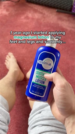 3.1K views · 1.3K reactions | 1 year ago I started applying a magnesium rich Epsom salt lotion to my feet and legs and here is what changed… #epsomsalt #magnesiumlotion | Epsom-It | Facebook