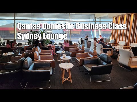 Qantas Domestic Business Class Lounge Sydney review 4k