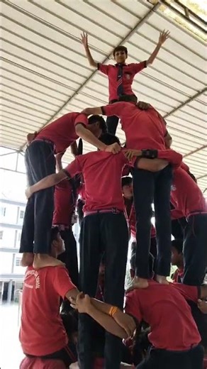 Sanskar Bharti Global school phulparas || Pyramid formation by students||