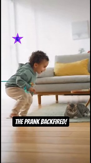 When You Try to Prank the Cat… and Instantly Regret It 😹 A sneaky toddler sets out to prank the family cat with a feather toy — but the cat’s reflexes (and attitude) are on another level! 🐱💥 One quick swipe later, the living room turns into slow-motion chaos as toys, cups, and books go flying. The cat walks away like an action hero, while the toddler can’t stop laughing. Pure comedy gold and ultimate feline revenge! 😂🔥 #viral #fyp #foryou #funnyvideo #catsoftiktok #toddlersoftiktok #funnyan