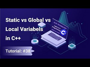 Static Variables in C++ | Static Variables | Global Variables | Local Variables | C++ Tutorials 38