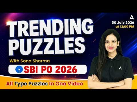 SBI PO & IBPS PO 2026 | Trending Puzzles for Reasoning | All Types in One Class