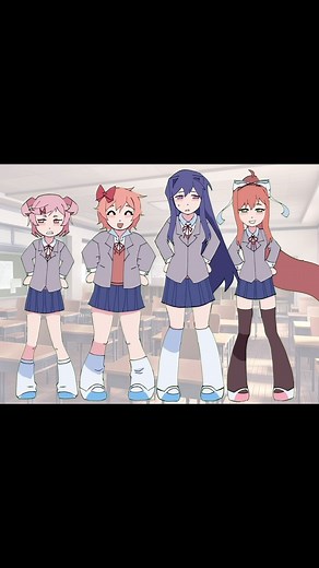 foku 🌘 on Instagram: "bounce it meme #ddlc #dokidokiliteratureclub #monikaddlc #sayoriddlc #natsukiddlc #yuriddlc #animationmeme"