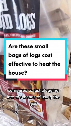 Are these small bags of logs cost effective to heat the house? #woodburning #costofliving #woodburningstove #offgridliving