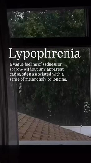 ANNIE GUPTA | AESTHETIC LOGOPHILE on Instagram: "It’s a rare, obsolete English word formed from Greek roots. From Greek lýpē (λύπη) meaning grief, sadness, sorrow + -phrenia (from Greek phrēn, mind). It appeared in older medical and poetic writings (19th–early 20th century) but has since fallen out of common use. Check @aesthetic_logophile for more 💞"