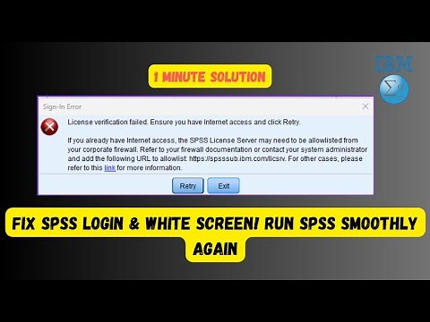 FIX SPSS Login & White Screen! Run SPSS Smoothly Again