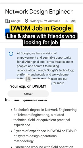 Google DWDM job 26 july #dwdm #google #googlejobs #jobs #shorts