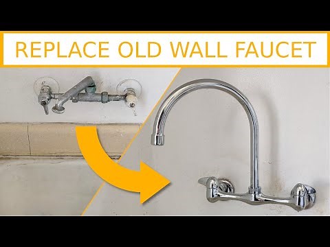 Wall mounted faucet replace repair, Glacier Bay