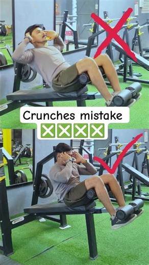 decline bench abs crunches mistake ❎#abs #sixpack #absworkout #declined #absexcercise #gym #shorts
