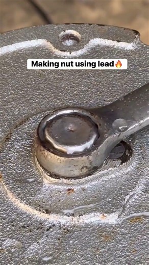 Making nut using lead #shortsfeed #automobile #automotivetools #mechanic #weldwheels #diy #tools
