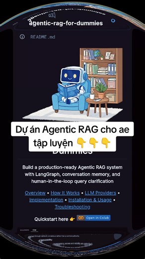 Dự án Agentic RAG cho ae tập luyện 👇👇👇 #aiagents #llm