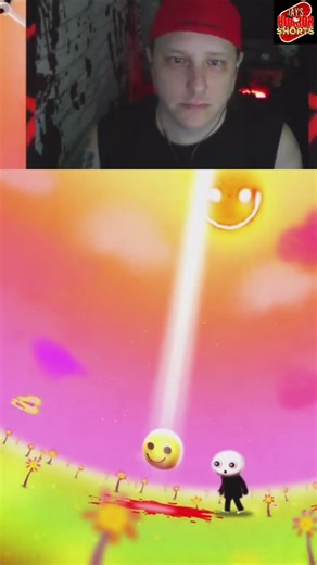 Surreal Stick Figure Catches Deadly Smiley Face in Bizarre World