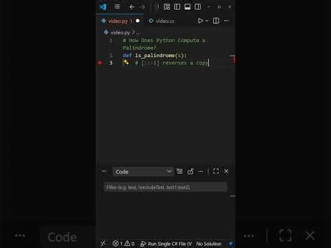 How Does Python Compute a Palindrome?