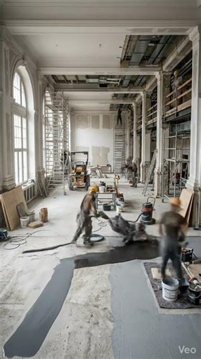 Elegant Dining Hall Transformation Timelapse | Luxury Epoxy Floor Reveal