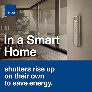 With Nice's Home Automation systems you save money and take care of the environment. By fully controlling blinds and shutters, your home becomes more energy efficient, and you can end up saving on heating bills in winter and air conditioning in summer. | Nice Group