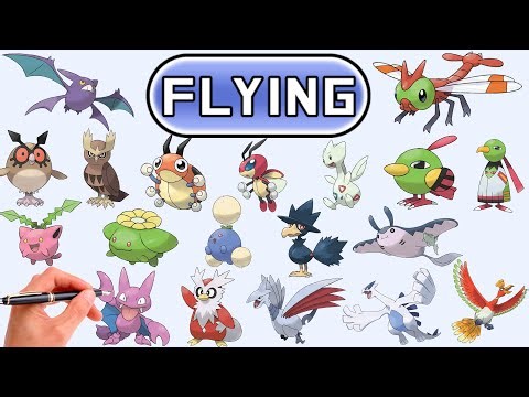 Dessiner tous les Pokémon de type Vol de la Génération 2 | Pokémon classés par types