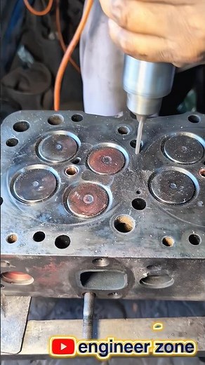 Pro Mechanic Cleans Engine Head Oil Line in Seconds! 😱 Super Satisfying Diesel Engine Repair #shorts
