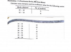 Illustration-5 (Continuous Series, MD from Mean)Calculate mean... | Filo