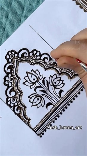 Designer henna pattern! #mehndi #henna#hennamehndiart #hennamehndidesign #hennatattoo #hennaart#art
