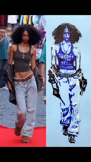 Art, fashion and modeling in one creative space. #art #model #fashion #drawing #edit #transition