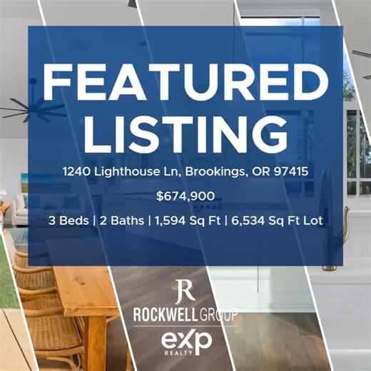 💎 Discover elevated coastal living in the brand-new Aspen model at SeaCrest Estates. 🌊 📍 1240 Lighthouse Ln, Brookings, OR 97415 💰 $674,900 🛏 3 Beds | 🛁 2 Baths | 📐 1,594 Sq Ft | 🌳 6,534 Sq Ft Lot Set on a premium corner lot, this 1,594 sq ft home features an open, split floor plan, 9-ft ceilings, and a vaulted great room over rich engineered hardwood. The chef's kitchen impresses with KA Designs custom cabinetry, soft-close features, under-cabinet lighting, THOR stainless appliances, po