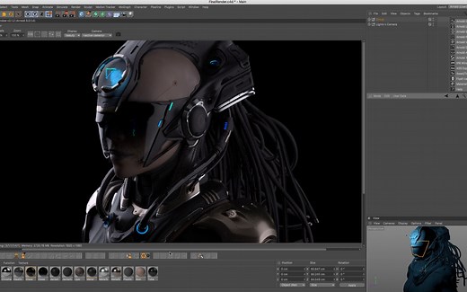 C4D与Arnold次世代超精细科幻机甲角色制作视频教程