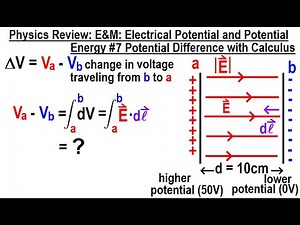 Physics Review: E&M: Electrical Potential and Potential Energy #7 Potential Difference with Calculus