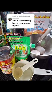 Sharing batter mixture for soft and fluppy mini donuts. #recipe #donuts #mixture #reelsfypシ #reelsvideoシ #businessideas #supportlocalbusiness #SupportSmallBusiness #highlightseveryone #ContentMonetization | Mommy Carsss