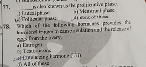 Multiple Choice Questions on Human Reproductive System77. _ i... | Filo
