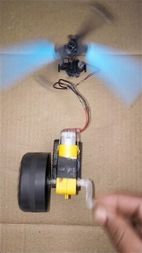 Helicopter Blade Spins Gear Generator.