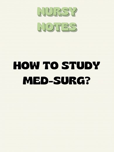 NURSING | How to study MED-SURG? Visit our YT channel: NURSY NOTES for more nursing lectures! YT link in my bio. #nursynotes #nursingstudent #nursingschoolph #nursinglecture #nursing #studentnurse #nursynotes #nursingschool