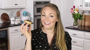 Rich double chocolate muffins with swirls of cheesecake. RECIPE: https://sugarspunrun.com/double-chocolate-cheesecake-muffins/ | Sugar Spun Run